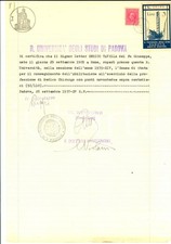 1937 UniversitÃ  PADOVA Abilitazione di Enrico TAVELLA alla professione medica