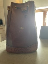 Vintage secchiello cuoio - secchiello,