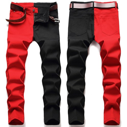 Pantalone jeans uomo bicolore