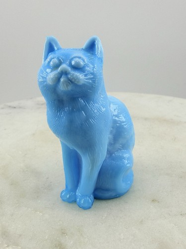 Mosser vetro latte blu - blu, gatto