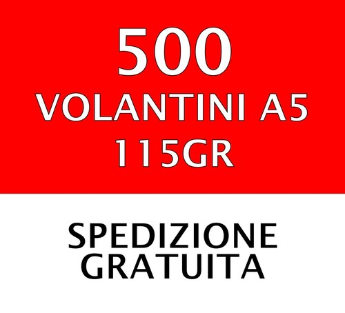 Stampa 500 volantini - 500, a5