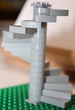 Lego Articolo - 40243C01 - Scala a Spirale da 16 Gradini - Light Gray (Perfetta)