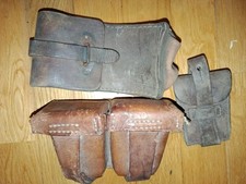 Ww2 Ww1 ? Lotto 3 Giberne In Cuoio Da Identificare