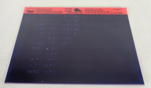 Microfiche catalogo ricambi - catalogo, /