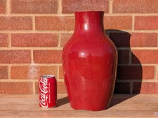 Antico vaso cinese XVIII e XIX secolo dinastia Qing Sang de Boeuf grande ridotto