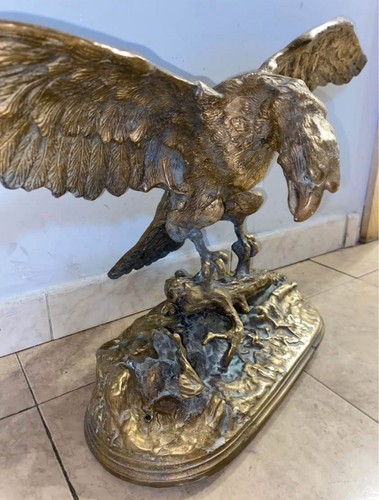 Aquila scultura ottone bronzo - aquila,