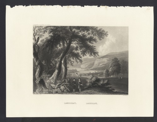 Paesaggio incisione del - incisione,