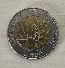 500 LIRE BIMETALLICHE REPUBBLICA DI SAN MARINO ANNO 1993