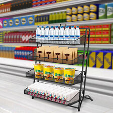 Espositore 4 livelli supporto ferro vendita snack cibo caramelle scaffale organizer nero