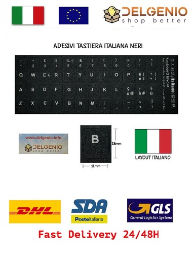 Adesivi lettere per tastiera - lettere,