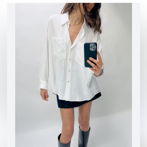 Zara satin textured - satin, loose
