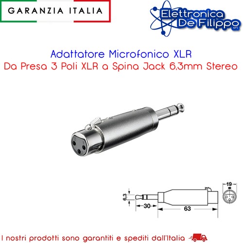 Adattatore microfonico xlr - microfonico, da