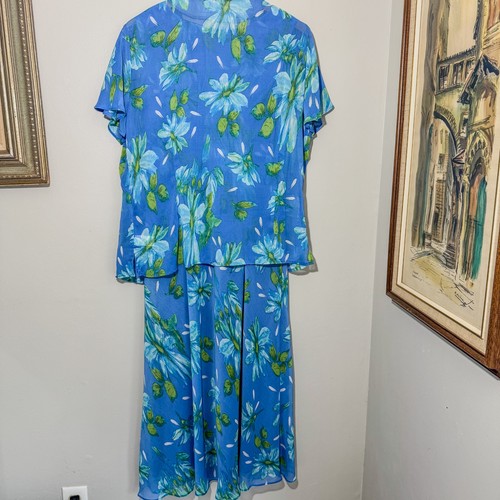 Maxi abito floreale blu