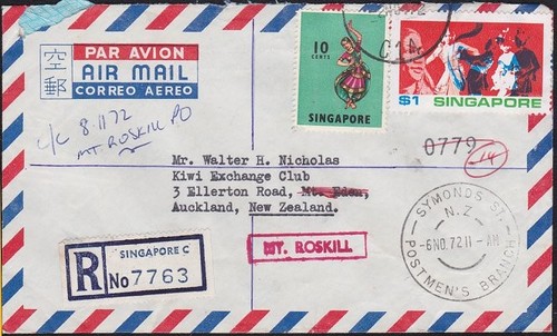 Singapore 1972 copertina - singapore, posta