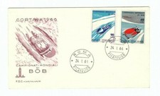 REPUBBLICA ITALIANA BUSTA FDC CAPITOLIUM CAMPIONATO MONDIALE BOB 1966 