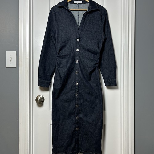 Abito camicia midi zara denim - midi,