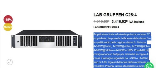 Amplificatore lab gruppen - amplificatore,