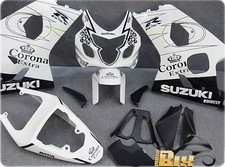 CARENE ABS SUZUKI GSX R 600/750 04/05 DESIGN CORONA BIANCO STAMPO AD INIEZIONE