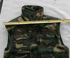 Giaccone giubbotto senza maniche imbottito color militare