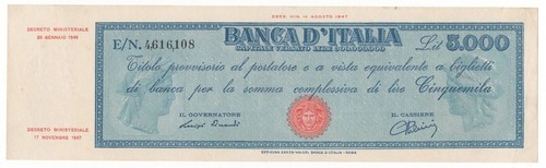 5000 lire titolo - 5000,