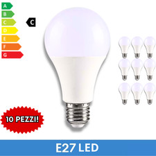 10 LAMPADINE LED E27 LUCE FREDDA LUCE CALDA DA 3W 5W 6W 7W 9W 12W 15W 18W 20W