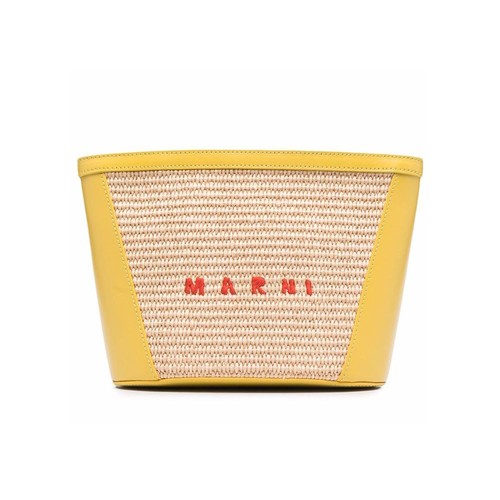 Marni embroidered logo raffia - marni,