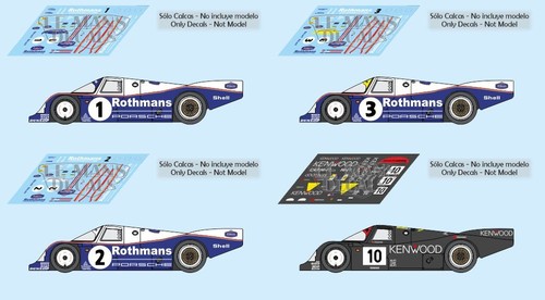 Decals porsche 962c mans - porsche, le