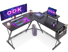 Scrivania per Computer a Forma di L Scrivania Gaming Tavolo Casa Ufficio Scrittura Workstation Angolo