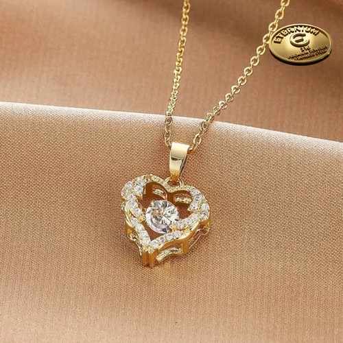 Collana cuore zirconi - cuore,
