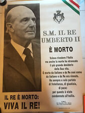 Manifesto 1983 “S.M. IL RE UMBERTO II E’ MORTO ITALIA-MONARCHIA Sabauda-UMI-FMG-