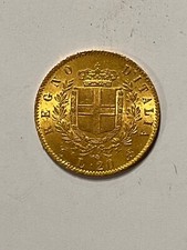 Marengo oro moneta 20 lire 1865 