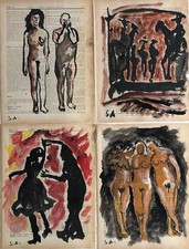 04 Disegni a  china e pastello