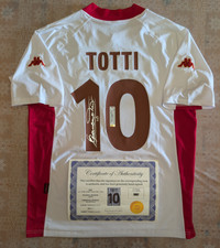 MAGLIA A.S. ROMA 2001-2002 FRANCESCO TOTTI AUTOGRAFATA KAPPA CERTIFICATO C.O.A.