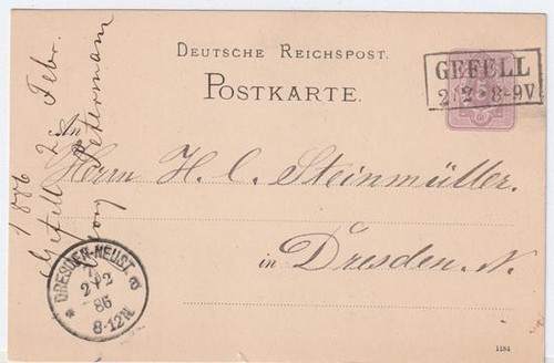 Tedesco reichspost 1886 - reichspost, pk