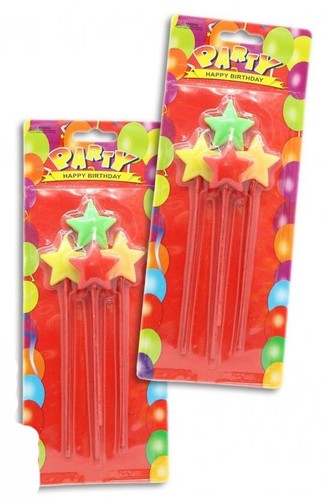 Candeline per torta - stelline,