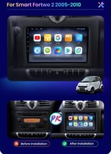 RADIO 2 DIN 9" PER SMART 451 BLUETOOTH NAVIGATORE USB ANDROID WiFi 