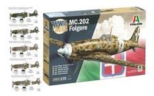 KIT MODELLINO AEREO STATICO ITALERI MC 202 FOLGORE ACES MODELLISMO SCALA 1:72