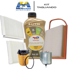 KIT TAGLIANDO PEUGEOT 208 1.4 HDI 68CV 50KW DAL 03/12 + OLIO TOTAL INEO ECS 5W30