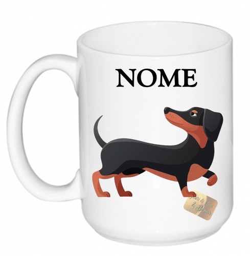Tazza latte bassotto - tazza, nero
