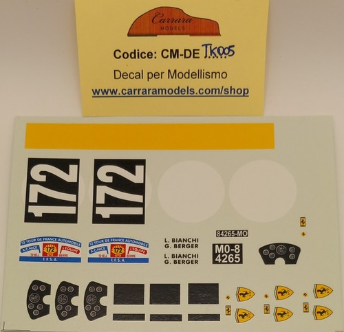 Decals cartograf ferrari - 1:24,
