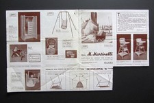 Dèpliant 1940 MARTINELLI Milano CARROZZINE LETTINI GIOCATTOLI lusso bambini