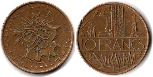 Francia francs 1975 - francia, francs,