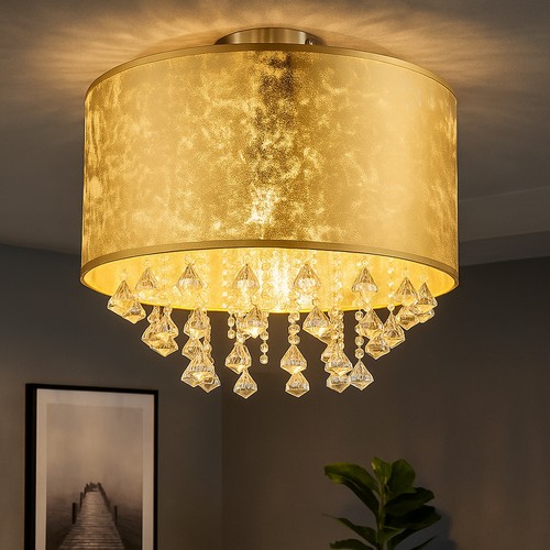 Plafoniera led tessuto foglia - plafoniera,