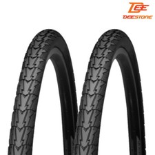 2 COPERTONI PNEUMATICI BICI BICICLETTA CITY TREKKING NERO BIKE 28 X 1 5/8 3/8