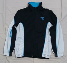 felpa nero-bianca con strisce blu Umbro taglia 14/15 anni