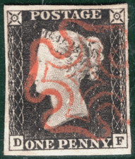 PENNY BLACK 1840 QV