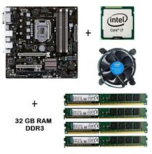 Kit Asus Scheda Madre socket lga 1150 cpu processore Intel quad i7 4770 32GB RAM
