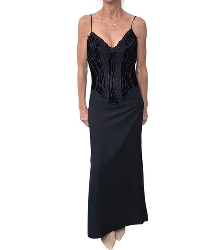 Y2k perla corsetto maxi abito - y2k,