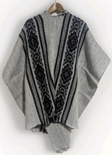 Poncho pullover grigio chiaro