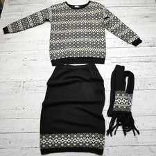 Set sciarpa maglione gonna